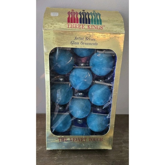 Vintage Three Kings Artist Series Glass Christmas Ornaments The Velvet Touch... - Picture 1 of 9